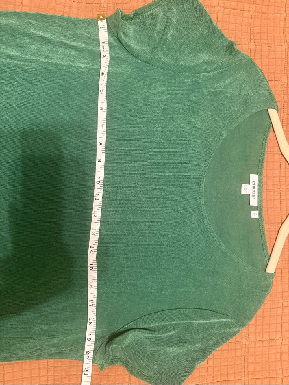 Chico's Maxi Green Travelers Dress Size Large - Picture 11 of 11